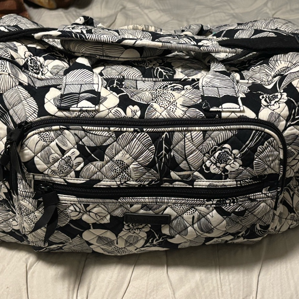 Vera Bradley Black and White Floral Travel Bag